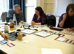 Playing course design board game