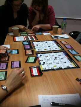 The board game in use
