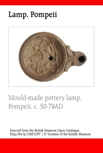 Curate-a-fact artefact card showing roman lamp