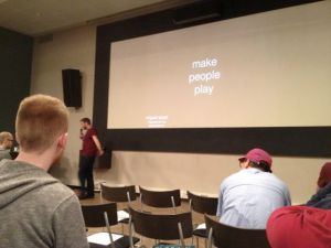 Closing slide from Miguel Sicart: make people play